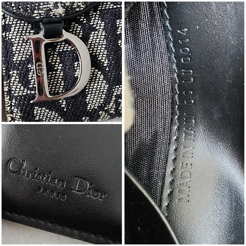 Auth Dior Oblique Trotter Saddle Lotus Wallet